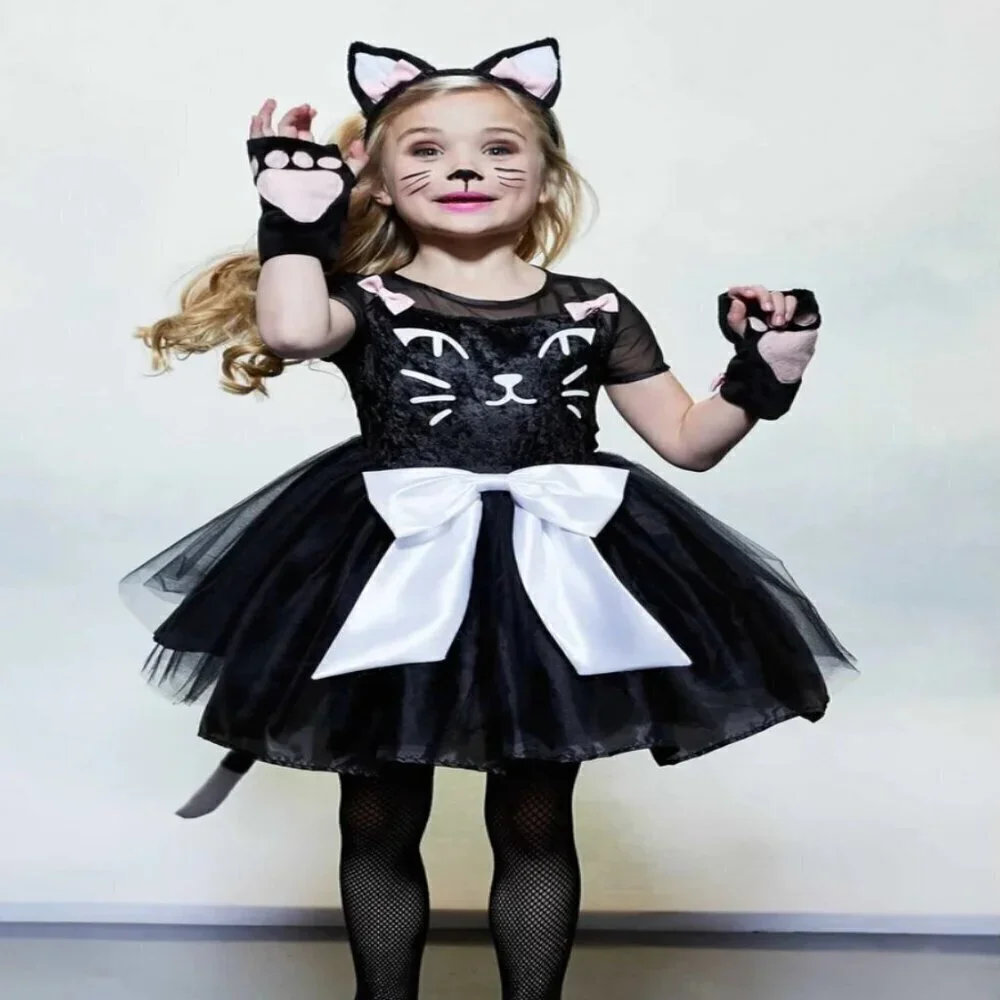 Chasing Fireflies Halloween Black Cat Costume - 12/14 (brand new)